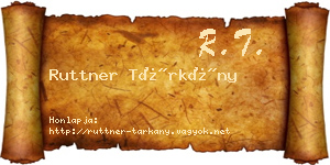 Ruttner Tárkány névjegykártya